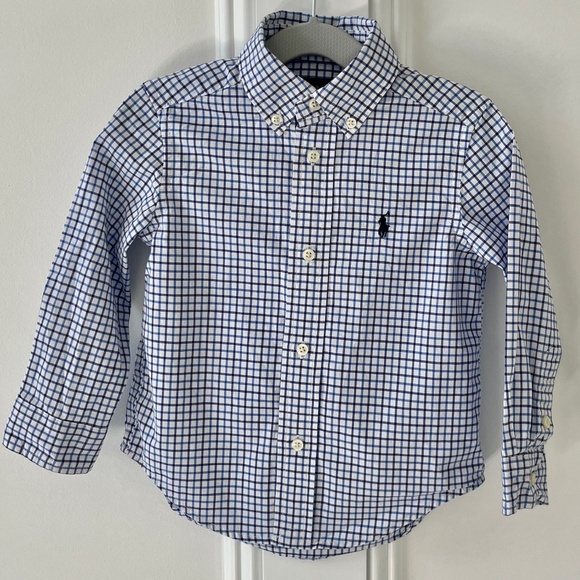 Ralph Lauren 2 Pack Boys' Plaid Cotton Shirt - Little Kid Size 2T - Picture 2 of 4